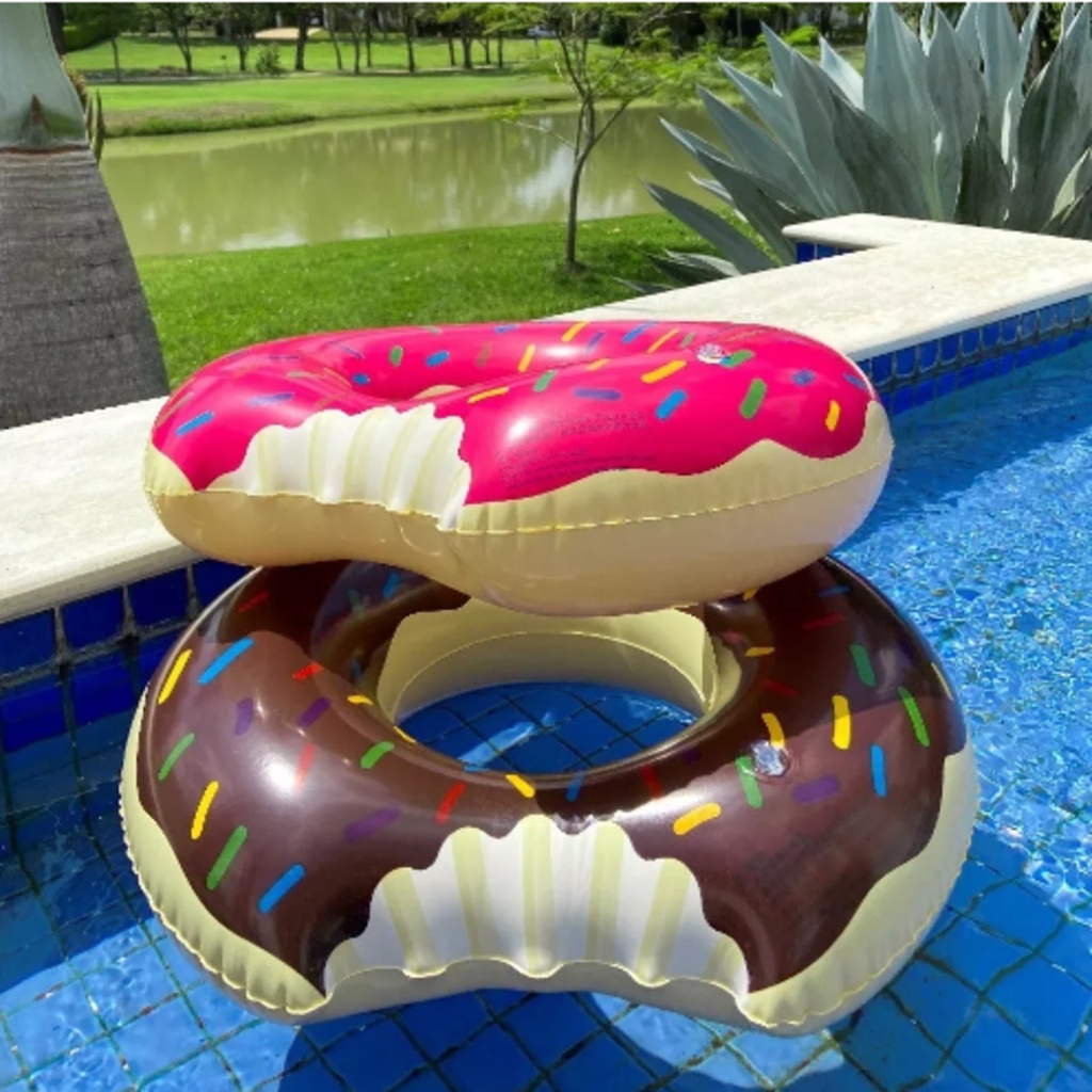 Boia Inflável Donuts Rosquinha Adolescente/adulto  e Infantil 60/70/80/90 cm