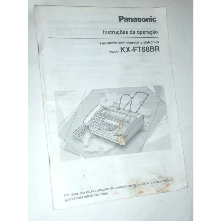 Catálogo Manual Instruções Fax Panasonic Kx-ft6