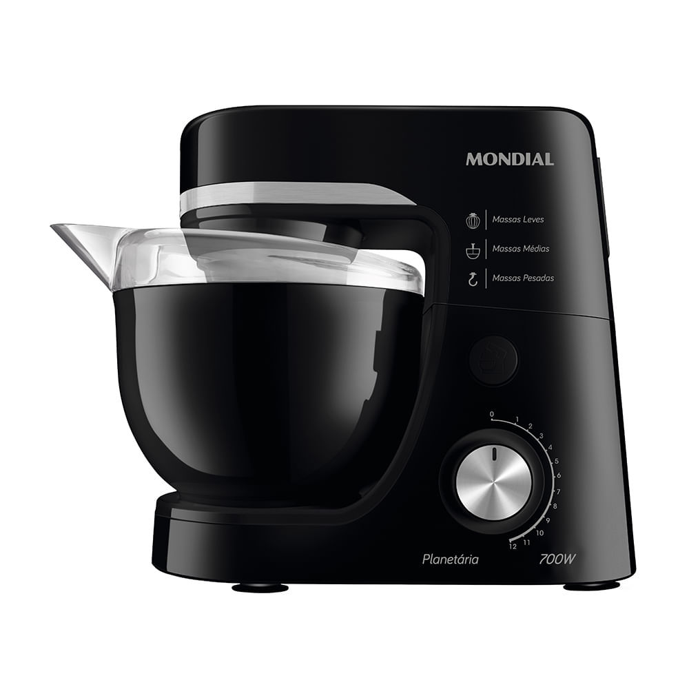 Batedeira Planetária Mondial Preta BP-03-B – 700W 220V