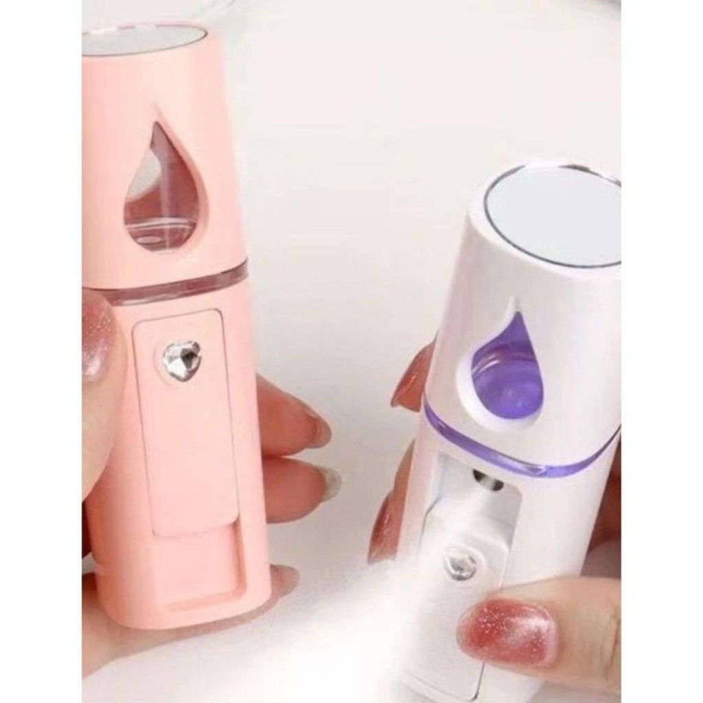 Umidificador Nano Mister Spray Vaporiza Atomizador Hidrata Facial Rosto E Cilios Usb Recarregável