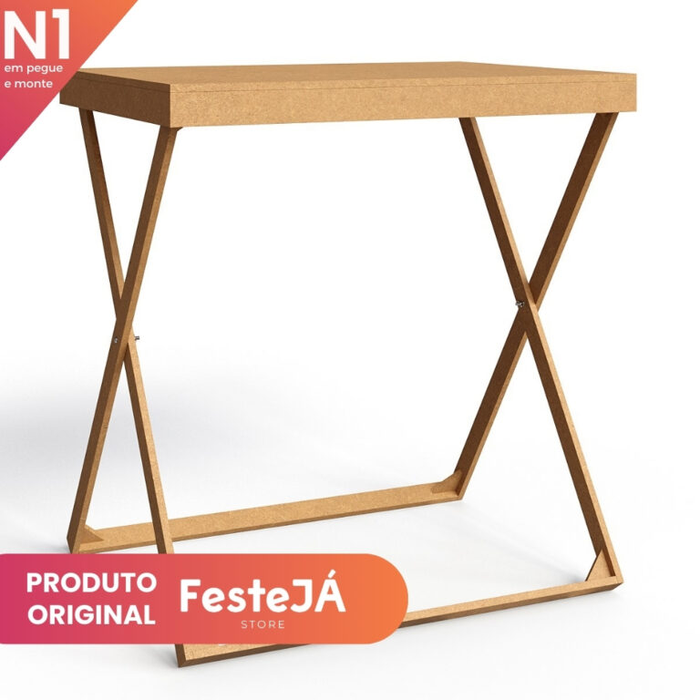 Mesa Retangular Cavalete Mdf Cenario Decorativo Fe