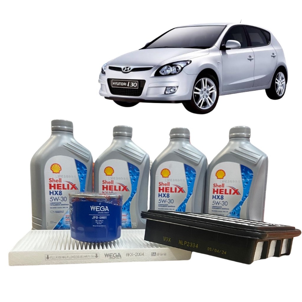 Kit Troca De Óleo –  Shell 5w30 Hyundai I30 2.0 2008 A 2014