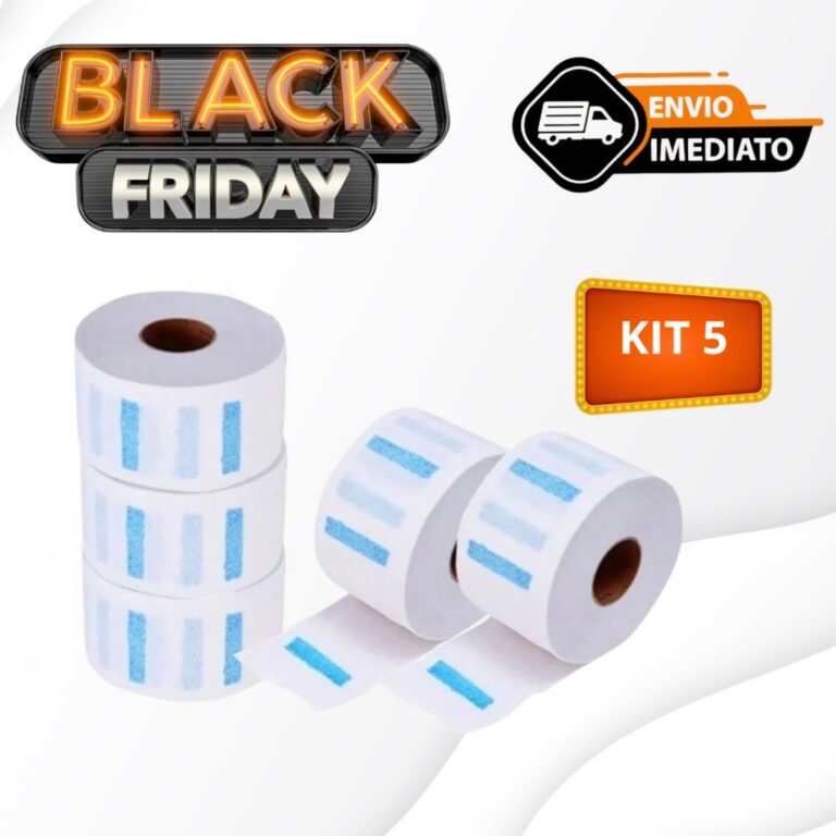 Kit 5 rolos  Gola Higiênica Branca descartavel ba