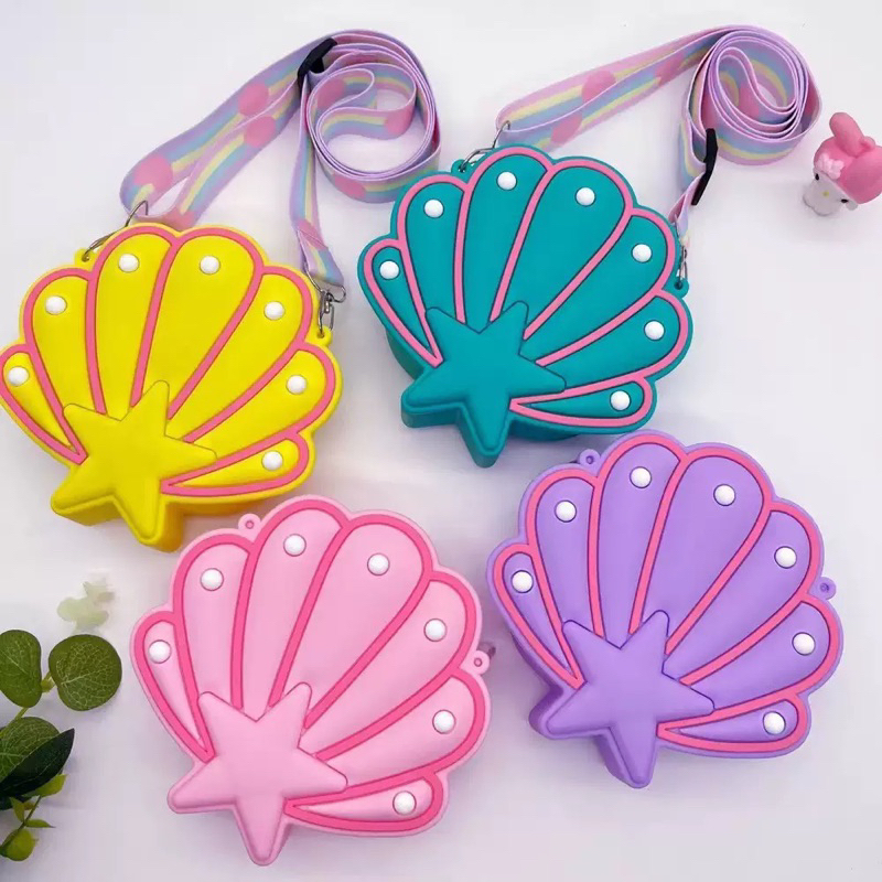 Bolsa De Silicone Infantil Criança Concha NOVO