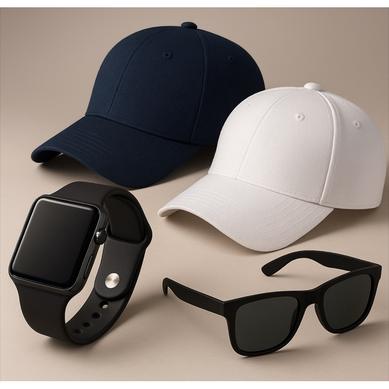 Kit Masculino Boné Liso + Relogio Digital Prova dágua + Óculos just Premium