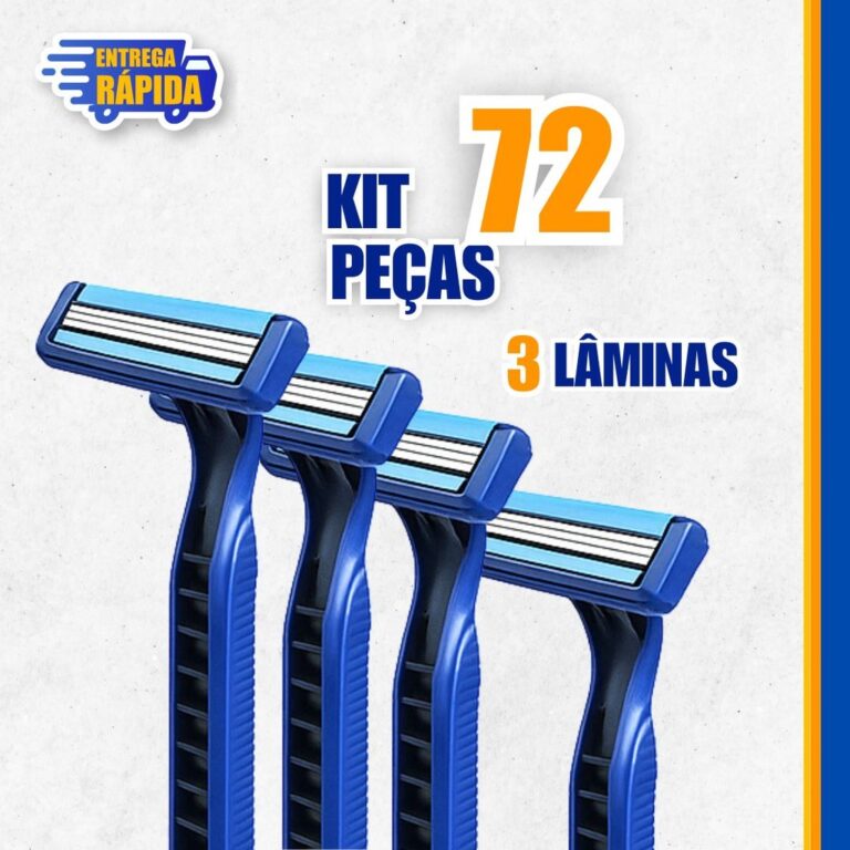 Cartela 72 UNID Prestobarba Aparelho Barbear 3 Lâ
