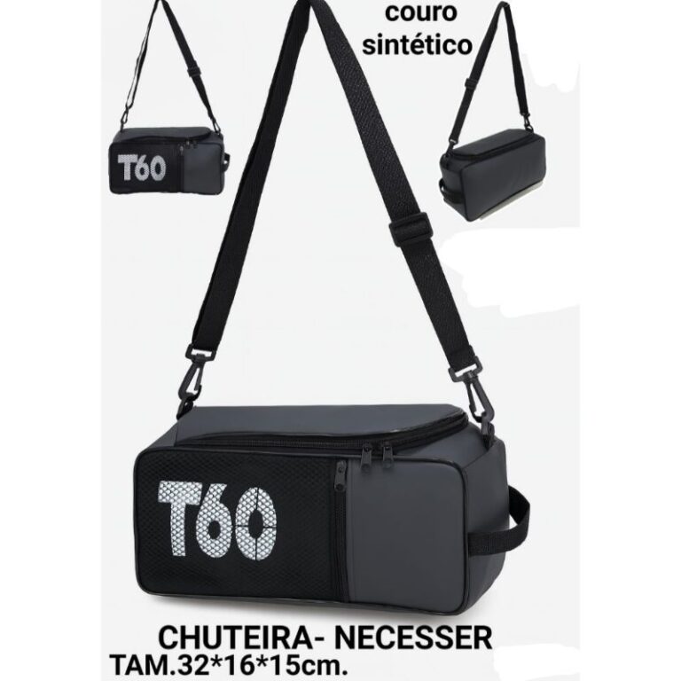 Porta chuteira Couro Bolsa Esportiva De Academia T
