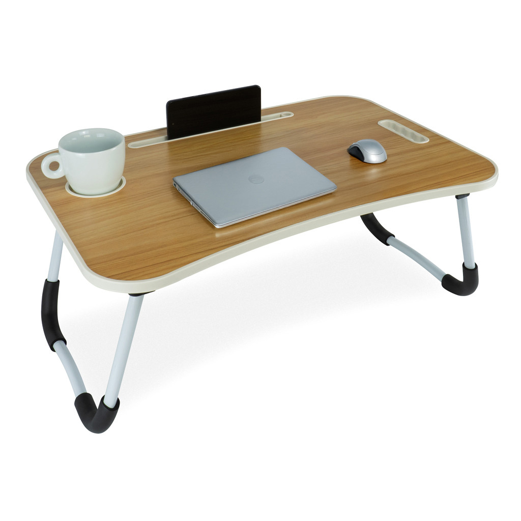 Mesa Portátil Multiuso Para Notebook Tablet Home Office Estudo Sala Cama Com Porta-Copo