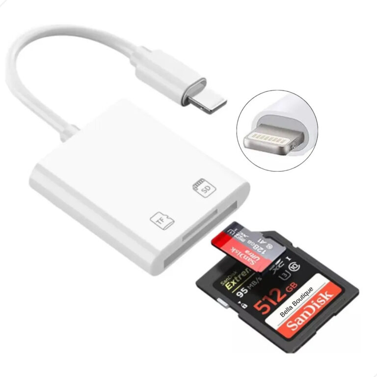 Adaptador Lightning Leitor Cartão Sd Tf iPhone 11