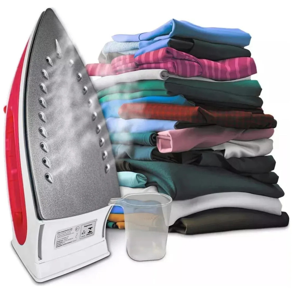 Ferro De Passar À Vapor Spray Roupa Camisa Camiseta Blusa Base Revestida Antiaderente 1300W – Kian