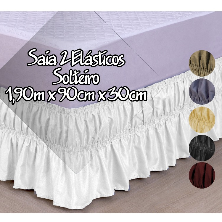 *PROMOÇÃO* Saia Cama Box Colchobox 2 Elásticos 