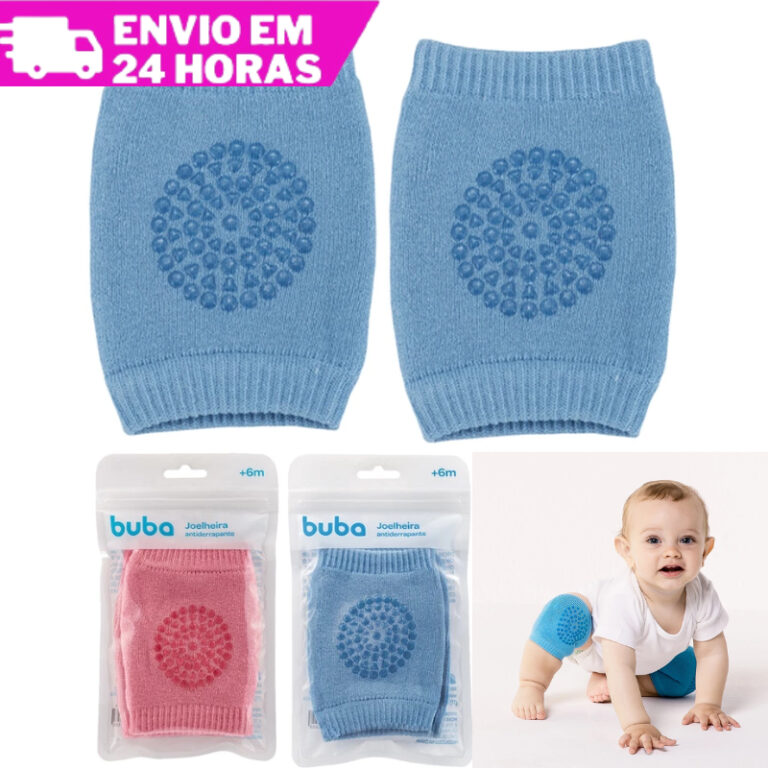 Kit 1/2/3 Pares Joelheira Bebe Engatinhar Infantil