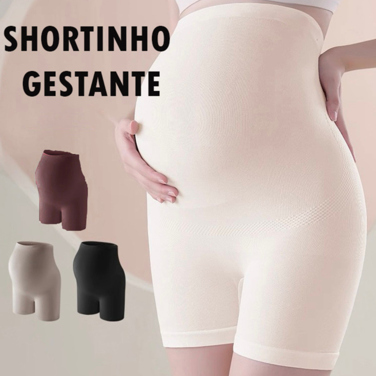 Kit 3 Shortinho Calcinha Gestante Maternidade