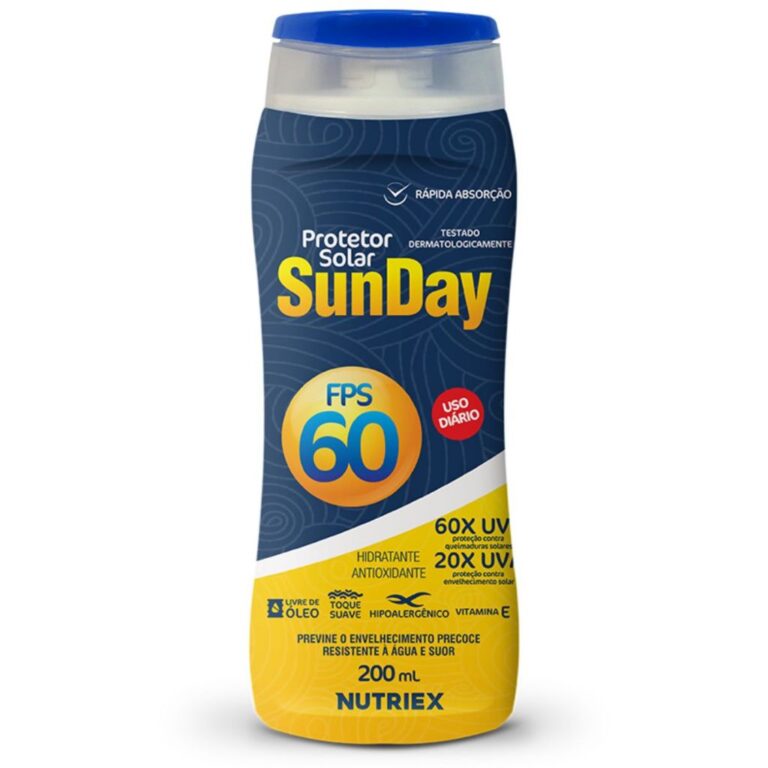 Protetor Solar FPS 60 Sunday 200ml