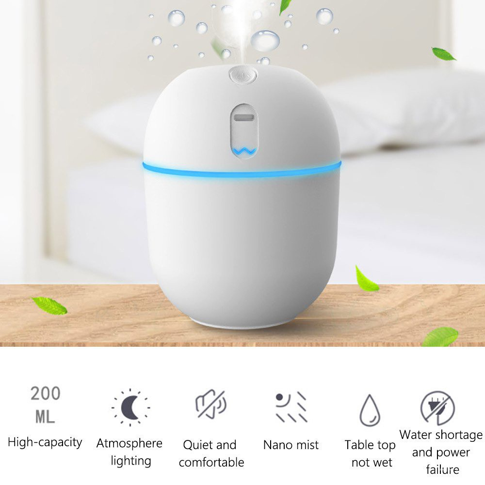 200ml Umidificador Atomizador De Ar Doméstico Aparelho Purificador De Ar Difusor Portátil