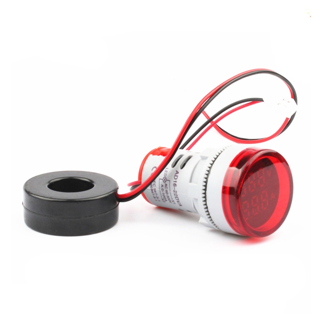 Voltimetro E Amperimetro 22Mm 60-500 Vac Vermelho Modelo Ad16-22Dva