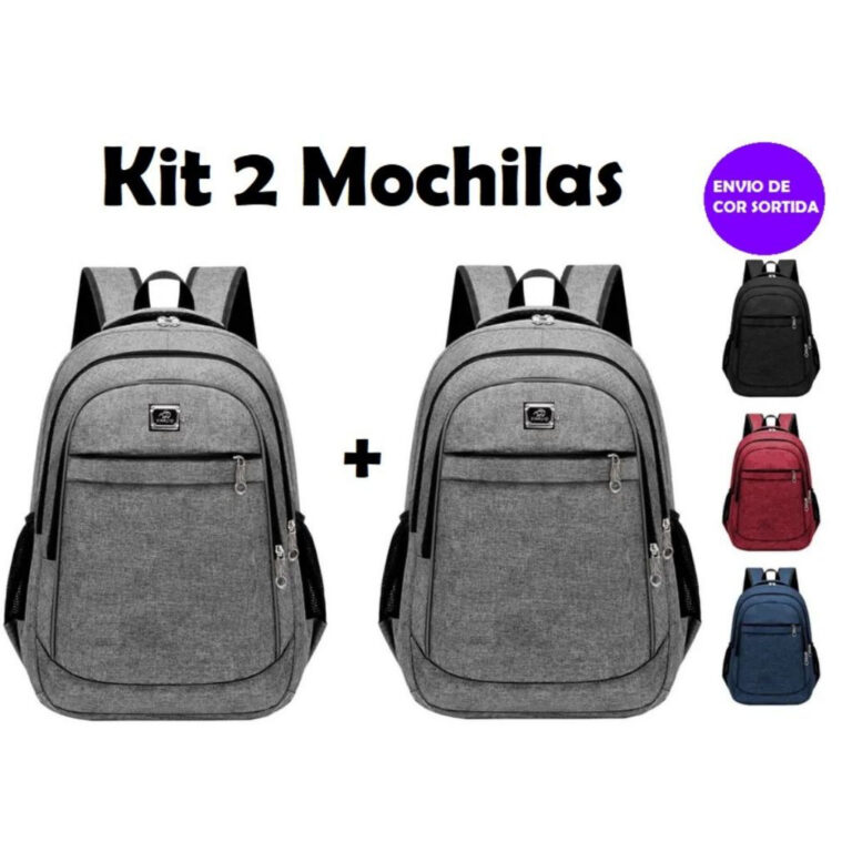 Kit 2 Mochilas Bolsa Viagem Resistente Coreana Mas