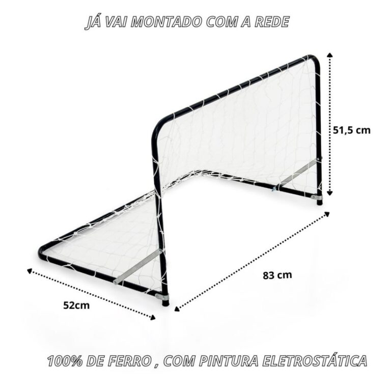 1 Trave Gol De Futebol De Ferro Golzinho Infantil 