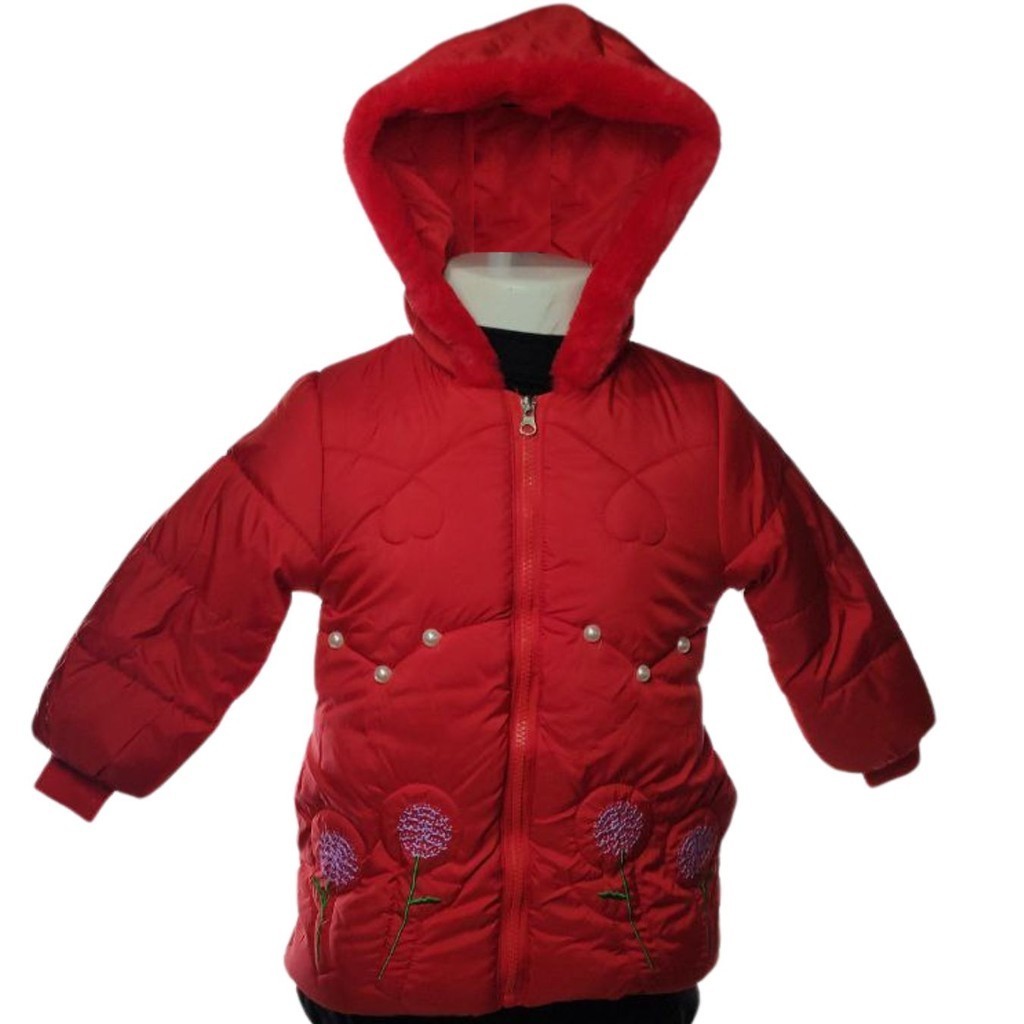 Jaqueta nylon Infant Florzinha Cor:Vermelho;Tamanho:4-5 Anos