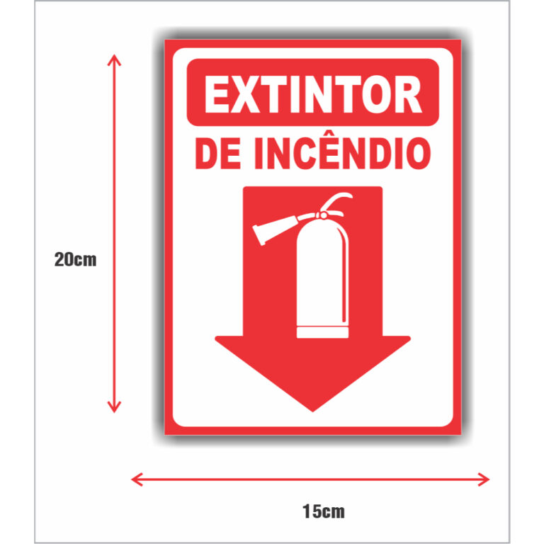 Placa Indicativa de Extintor de Incêndio com Carg