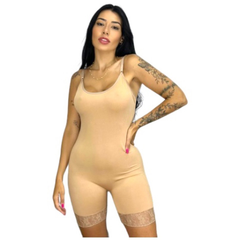 Segunda Pele Macacão Anágua Feminina para Vestidos Alcinha Com Renda ou Tule alça regulável