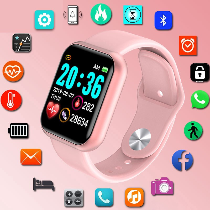 Smartwatch D20 – Relógio Inteligente y68 Esportivo Bluetooth Android/iOS – Com foto Na Tela