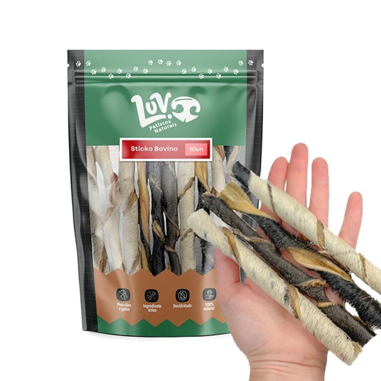 Sticko Bovino Palitinhos Mordedor Natural para Cã