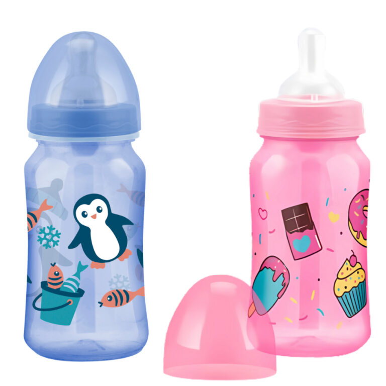 Mamadeira Infantil Divertida Menino e Menina para 