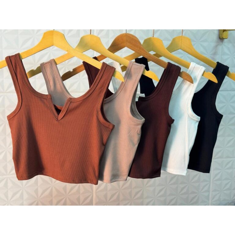 CROPPED TOP DECOTE V COM DETALHE NA FRENTE EM TECI