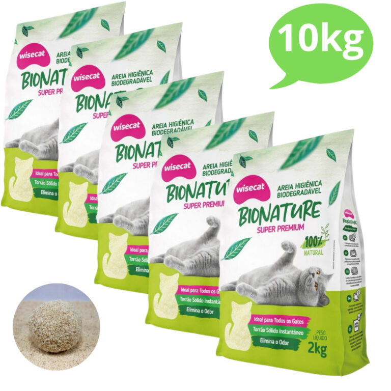 Kit 5 Areia Sanitária De Mandioca Granulado Para 