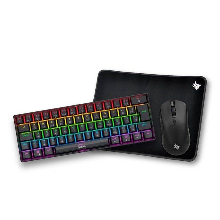 Combo Gamer Pichau NetunoLight3x1,Rainbow,Teclado 