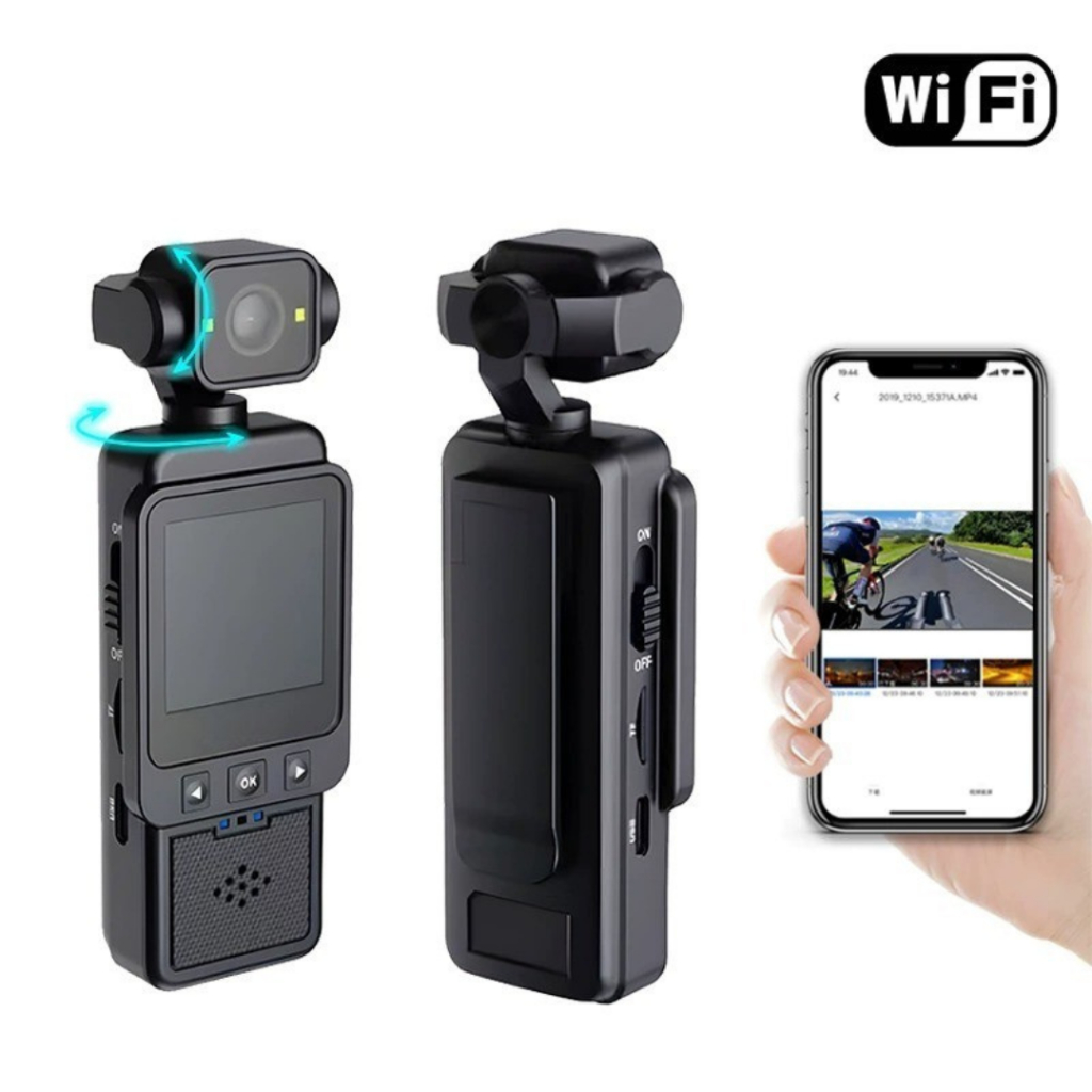 Câmera Ação Hd 1.3 Tela Lcd Pocket Wifi 270. Camera Gravador Giratório De Vídeo Fotográfico Esportiv