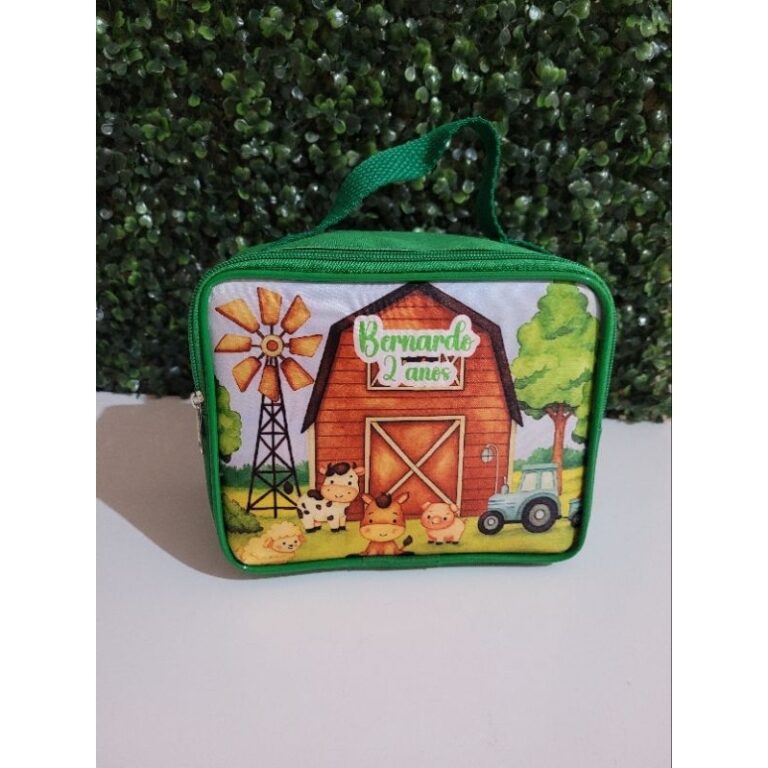 kit 15 bolsa personalizada retangular,  fazendinha