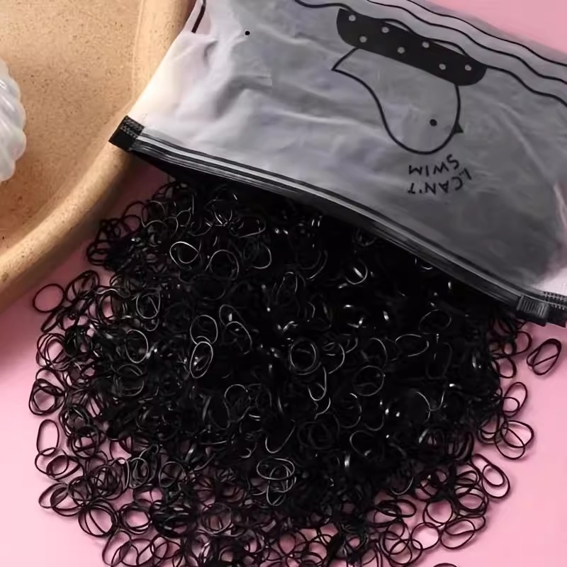 1000/2000Pcs/Pack Acessórios Para Porta Rabos De Pônei De Borracha Meninas Elásticas Descartáveis Co