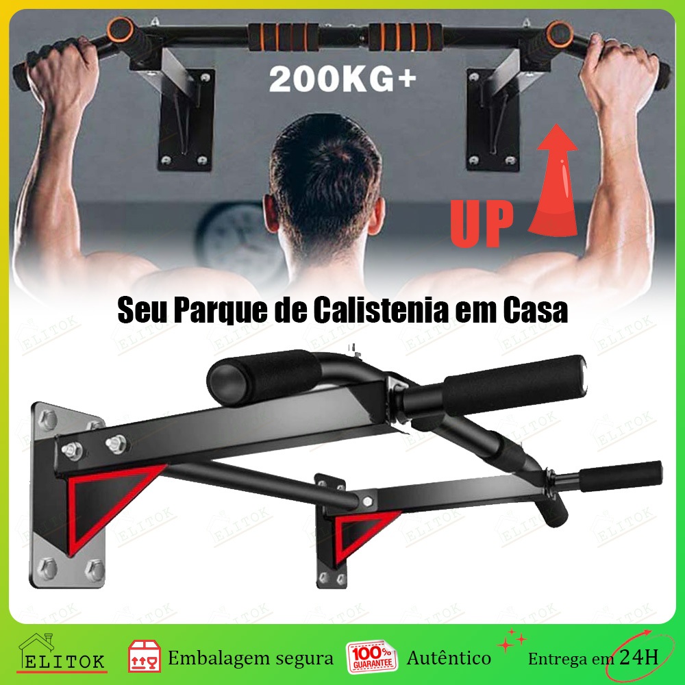 95cm Barra Horizontal de Parede para Musculação Crossfit Pull-up Chin-up Tríceps Paralelas Capacidad