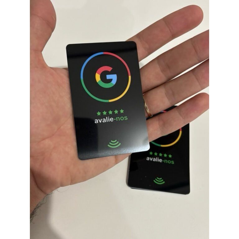 Cartão de Avaliação Google com Chip NFC –