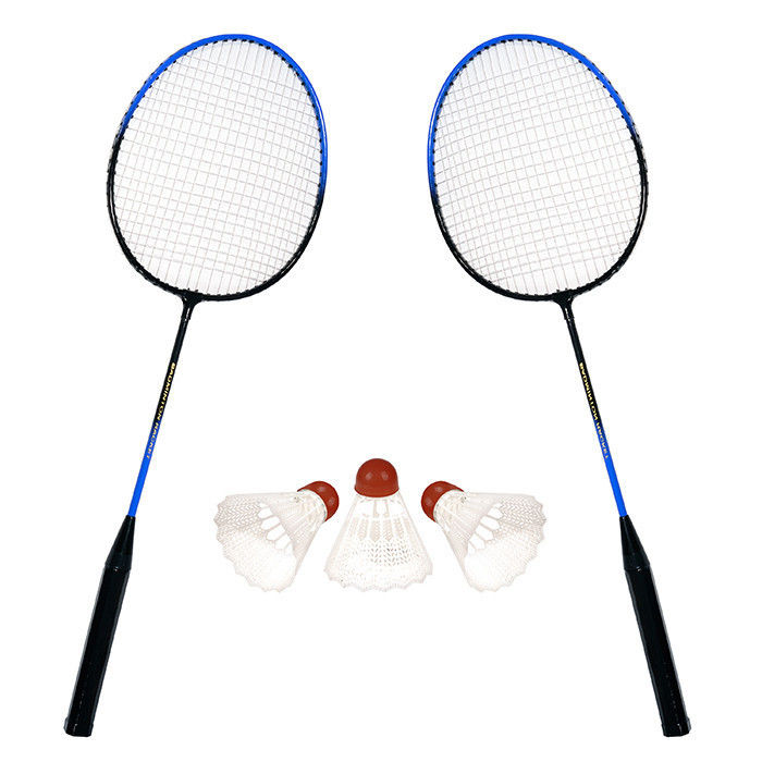 Kit Badminton Completo com 2 Raquetes e 3 Petecas 