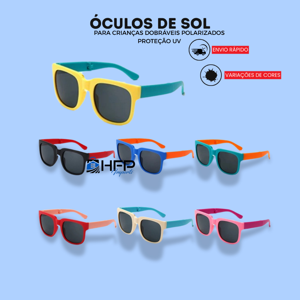 Óculos De Sol Para Crianças Dobráveis Polarizados Proteção UV Meninos Meninas Moda Fofa Bebês Presen