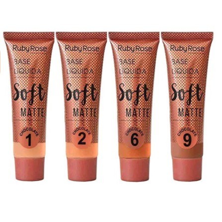Base Líquida Soft Matte Chocolate  Ruby Rose