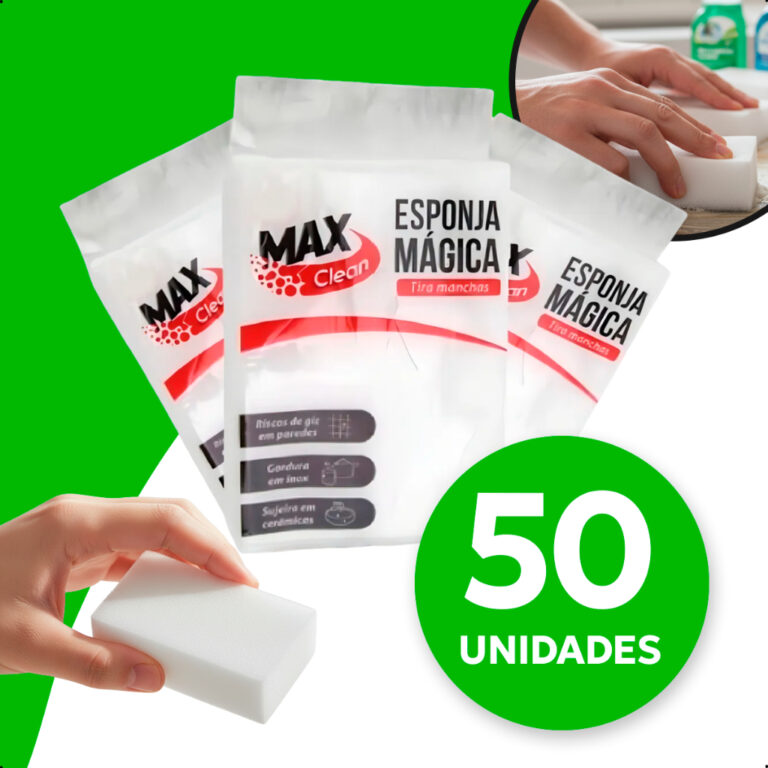 Kit 50 Esponja Mágica Bucha Melamina Tira Mancha 