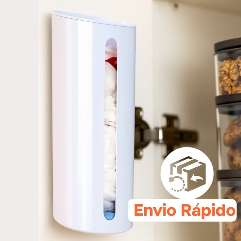 Porta Sacola Dispenser de Parede Puxa Saco Envio R