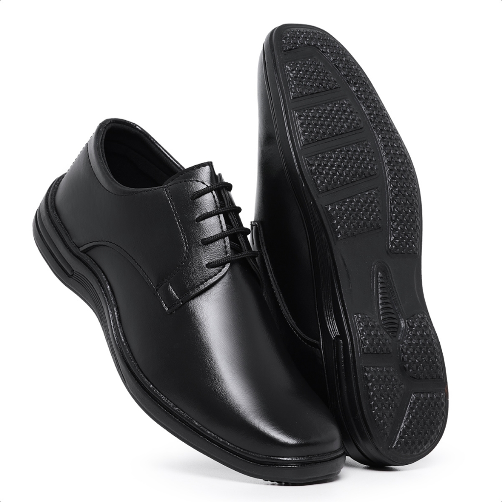 Sapato Social Linha Confort de Amarrar Preto