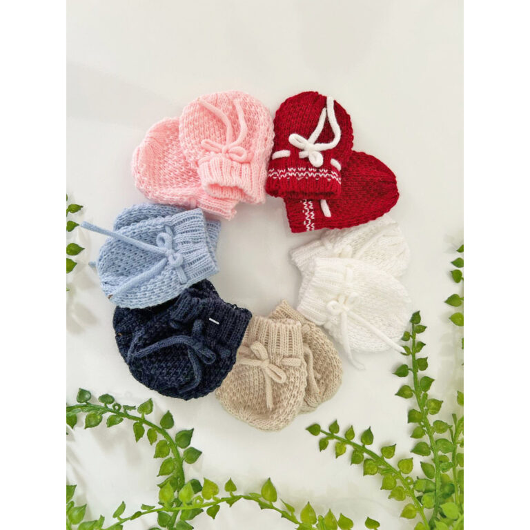 Luva para bebê em tricô antialérgico 0 – 