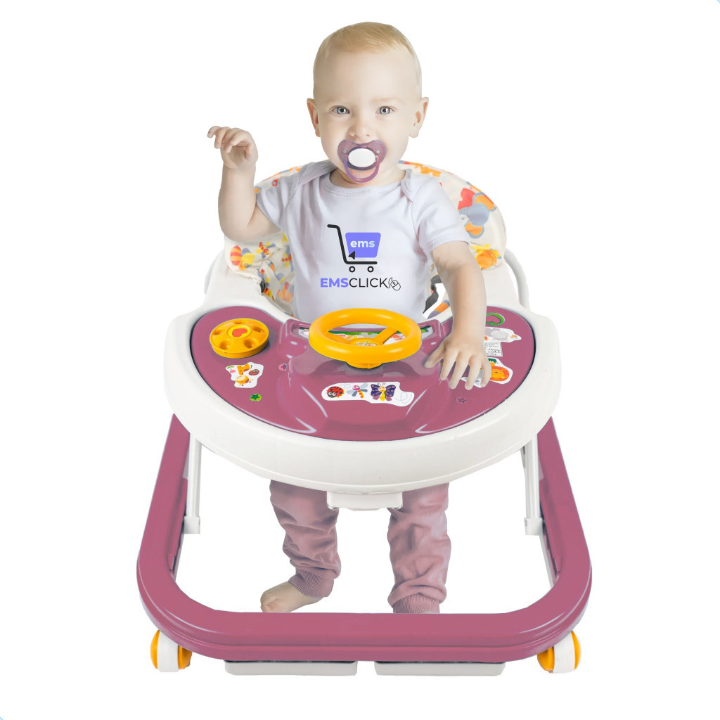 Andador Infantil Musical Rosa Styll Baby Menina Sonoro