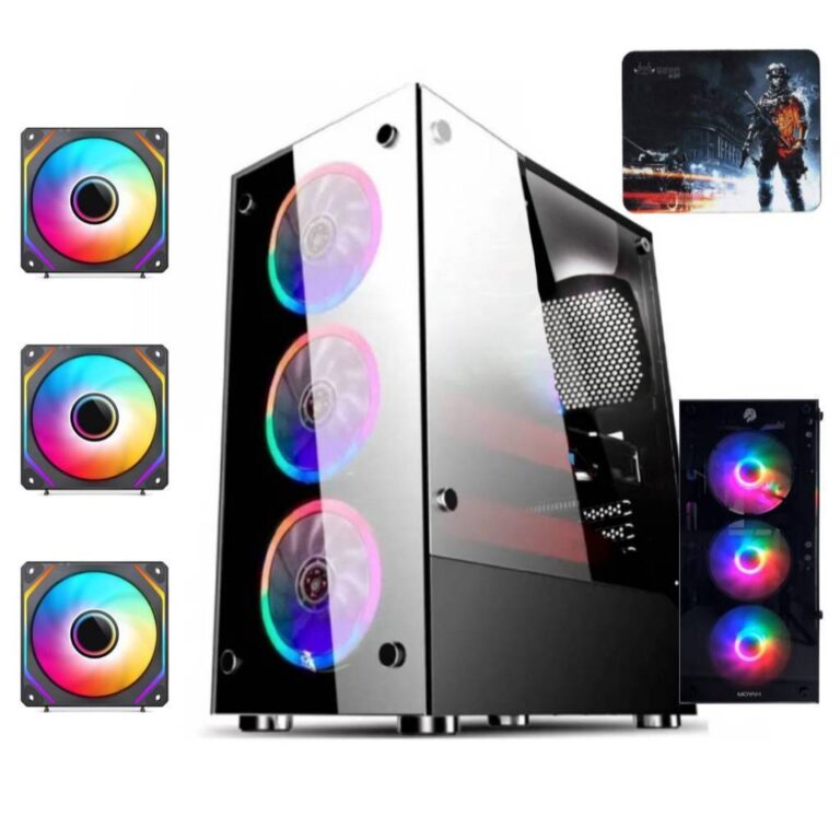 Gabinete 17*59 COM FAN RGB LED Gamer CPU Vidro Tem
