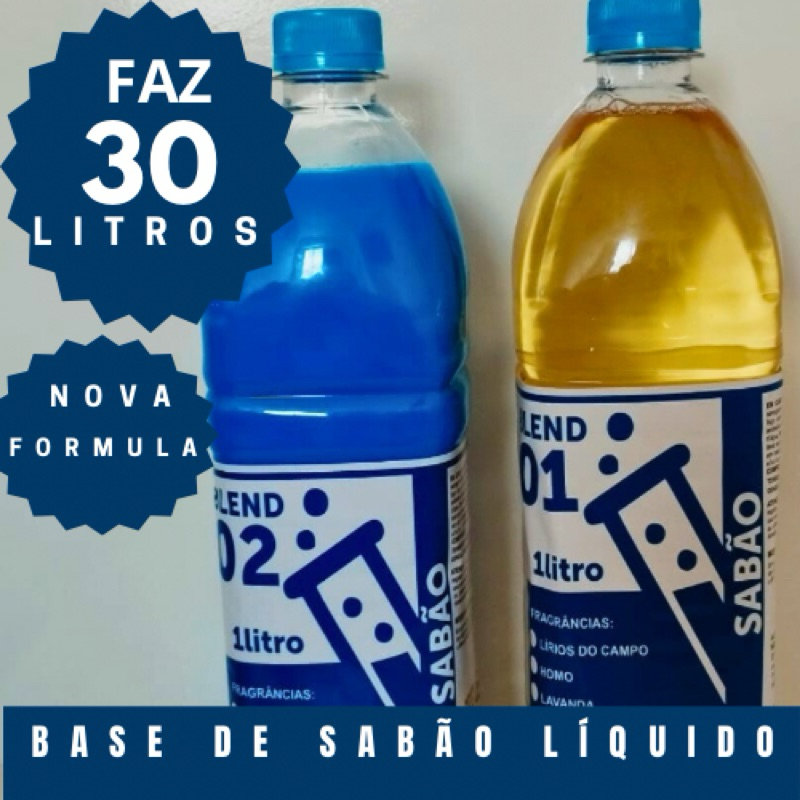 BLEND BASE SABÃO LÍQUIDO AZUL HOMO 2X1LT CONCENTRADO – RENDE 30L