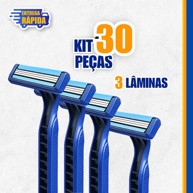 30 Prestobarba Aparelho de Barbear Barbeador 3 Lâ