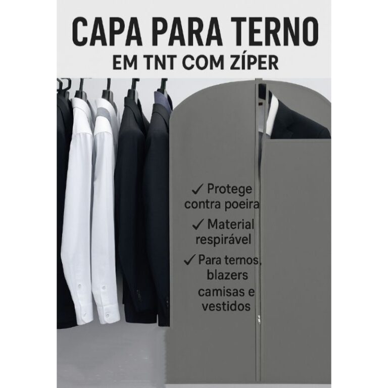 Capa para Terno impermeável em TNT com Zíper Pro