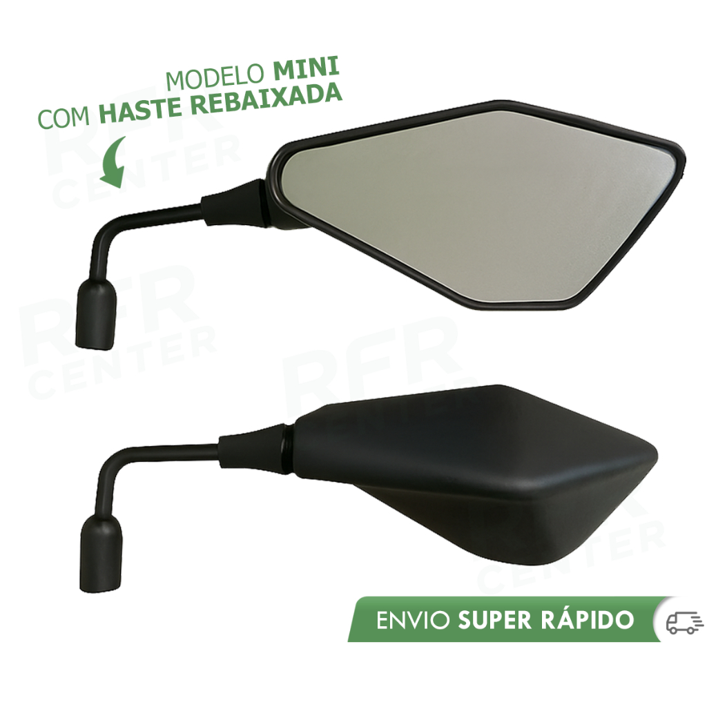 Retrovisor Mini Kawasaki Z400 Rebaixado 90. Honda Ou Yamaha Renascença