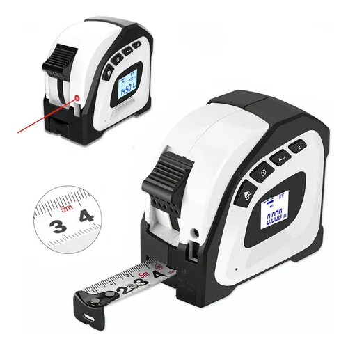 Fita Métrica a Laser 2 em 1 Tela LCD Trena a Lase